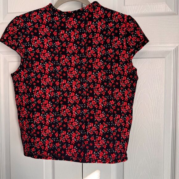 Meng Yilong Cap Sleeve Floral Quilted Vest‎ Boho Dainty Floral Quilted Kawaii - Picture 3 of 6